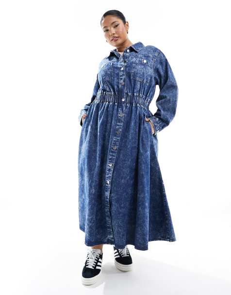 Robe en jean femme grande online taille