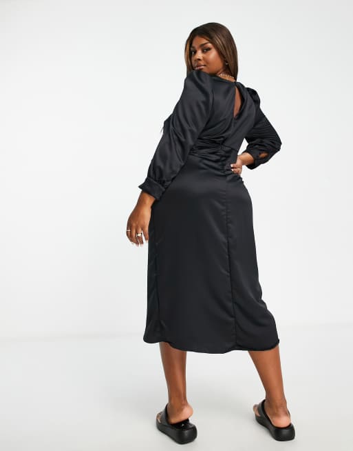 knee length dresses for ladies Lunaria Black main image 1