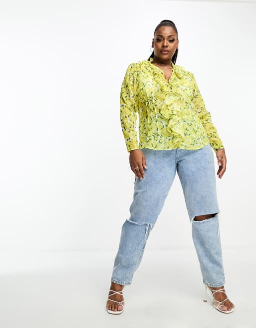 Yellow plus 2024 size jeans