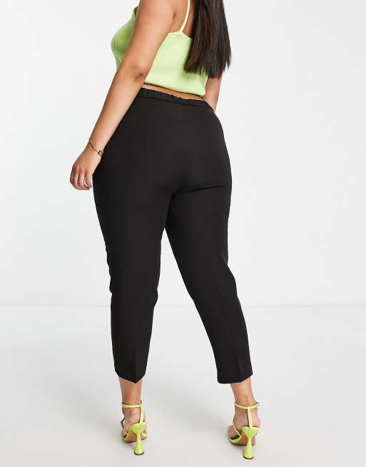 plus size black cigarette trousers - Retro Chic Pant these pants offer a refined look that speaks to the brands commitment to avant River Island Plus split hem