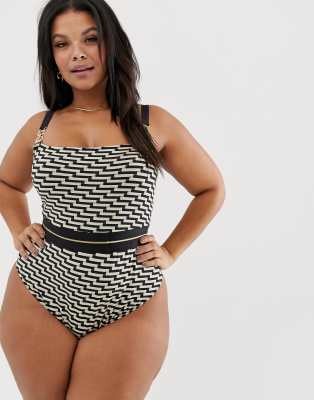 river island zig zag swimsuit