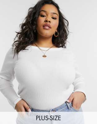 River Island Plus - T-shirt met lange 