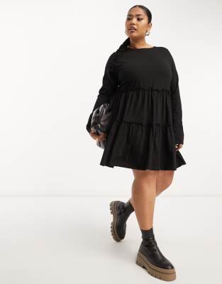 black t shirt smock dress