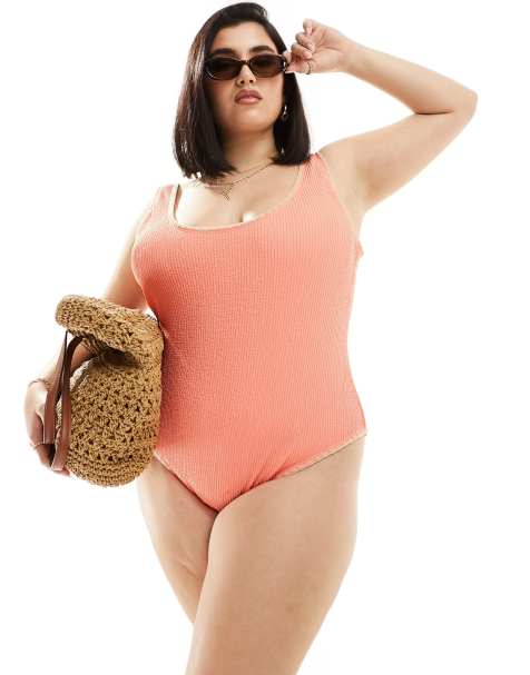 Coral tropics plus size sales swimwear