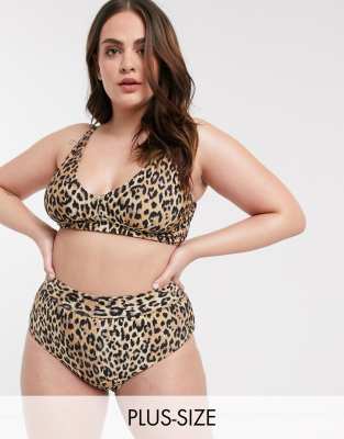 plus size leopard print bathing suit