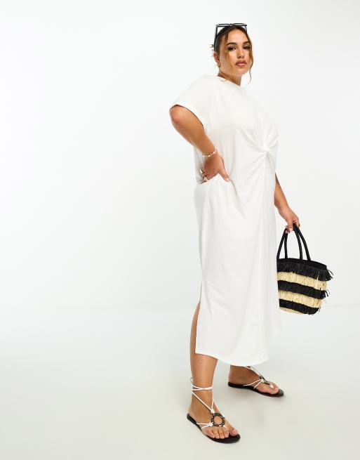 White t shirt store dress plus size