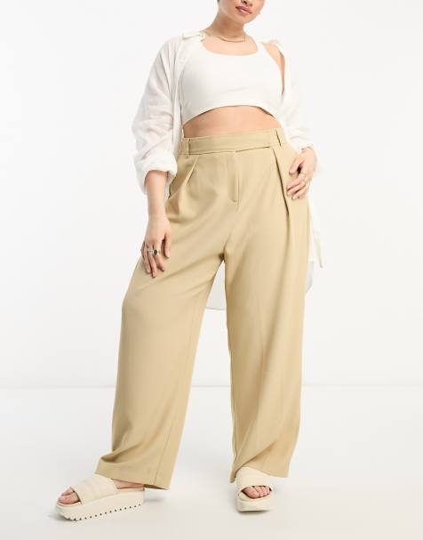 Plus Size, Wide Leg Trousers & Leggings