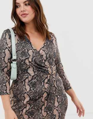 river island wrap dress with lace detail