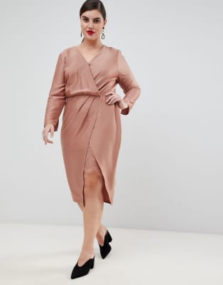 river island wrap dress with lace detail