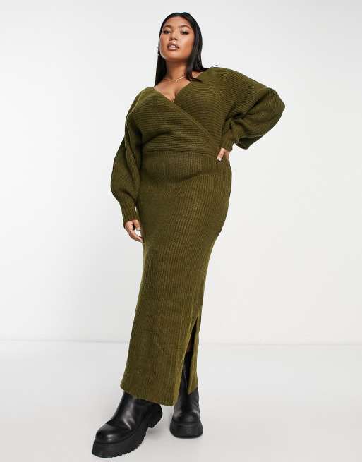 Maxi Dress River Island Green Wrap Dress Green Midi Dresses River Island