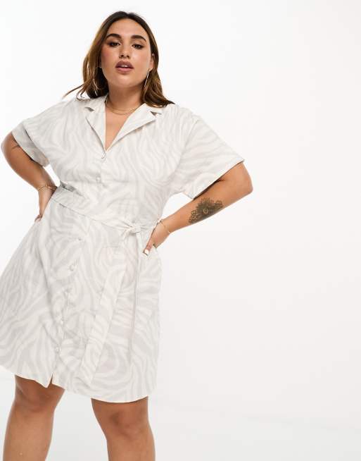 River island white hot sale linen dress