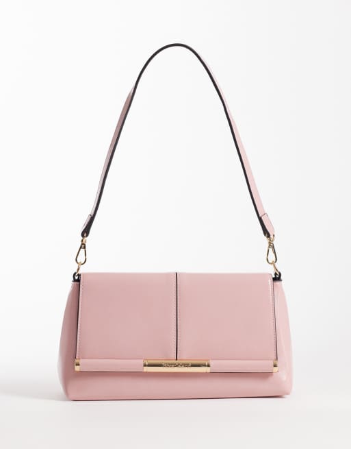 River Island - Pochette da spalla rosa con dettaglio anteriore
