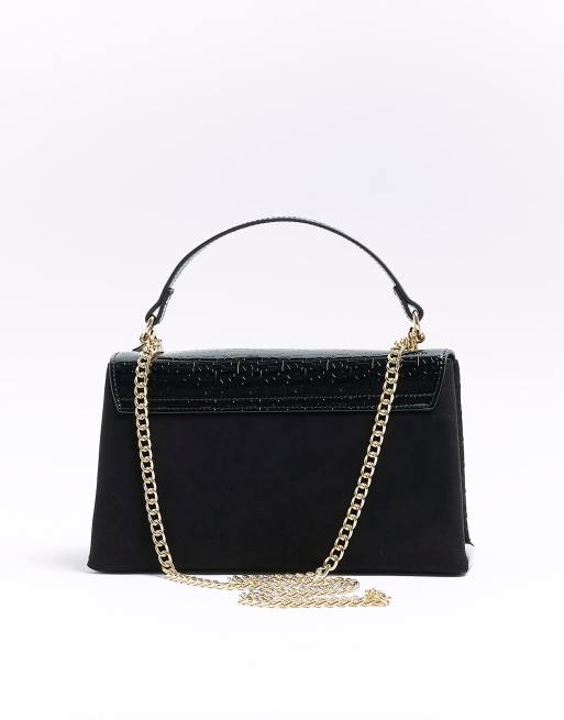 Black shoulder hot sale bag river island