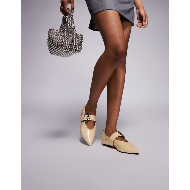 Mules River Island Wanda Femme - Taille UK 6, Talon Fin, Couleur Fard à Joues, Neuves Sans Boîte