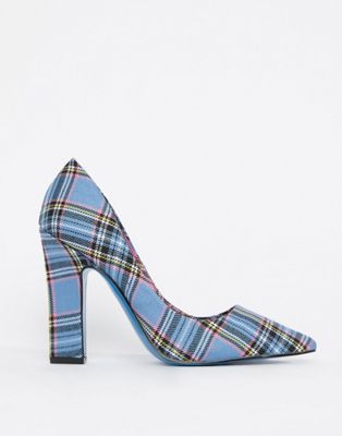 River Island pointed pumps in blue 