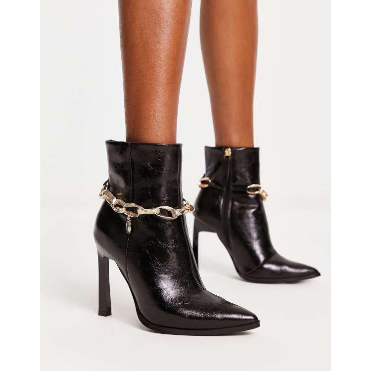 Luxury rivet pointed on sale toe ankle boots