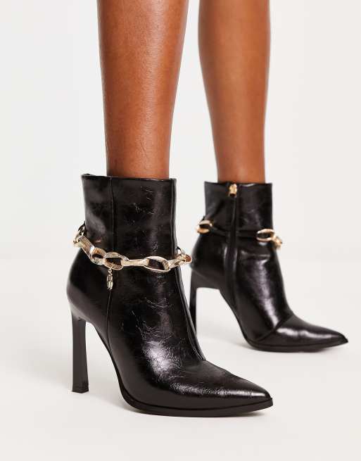 river island black leather boots