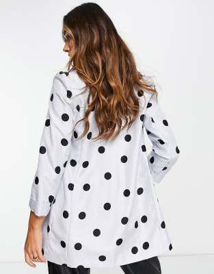 polka dot blazer and shorts