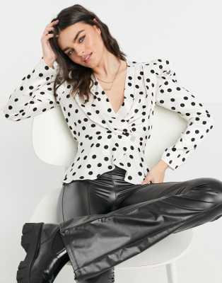 river island polka dot blouse