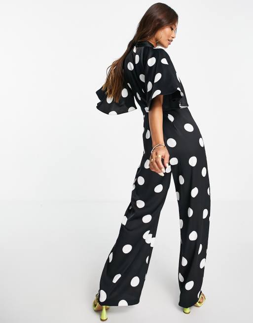 River island sale black spot jumpsuit