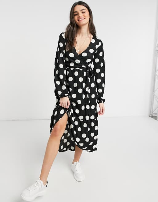 River island white 2024 polka dot dress