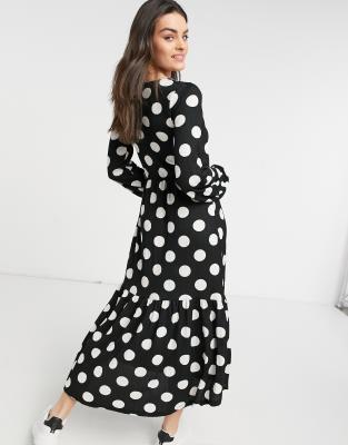 Black and white polka dot dress asos sale