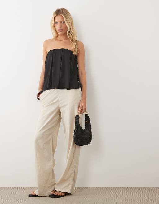 River Island polyamide bandeautop in zwart, 2 van 4