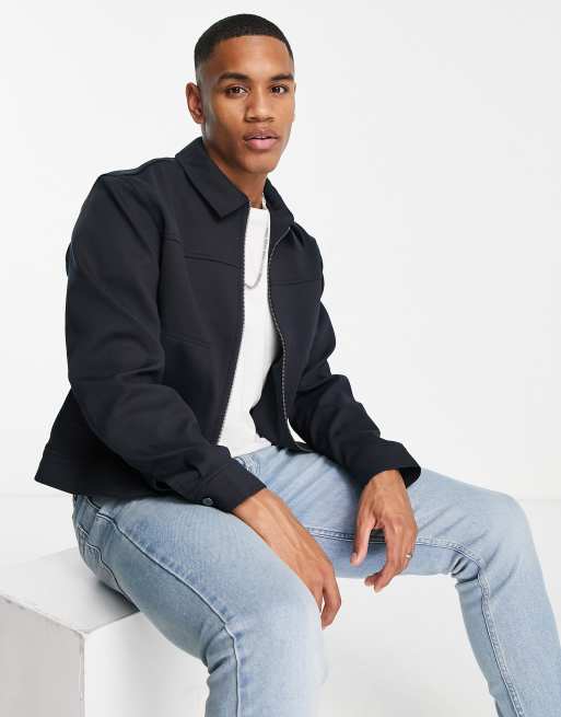 Navy ponte outlet jacket