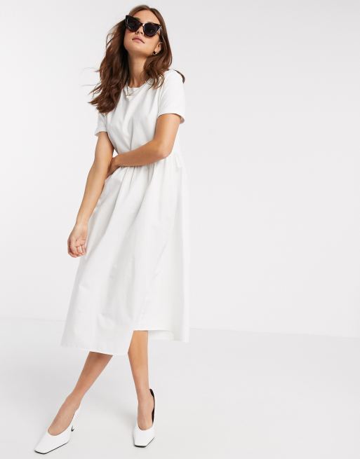 White t shirt outlet maxi dress