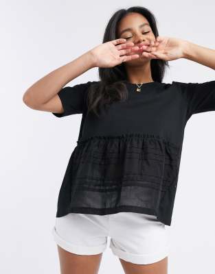 black smock top