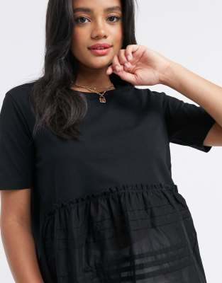 pleated smock top