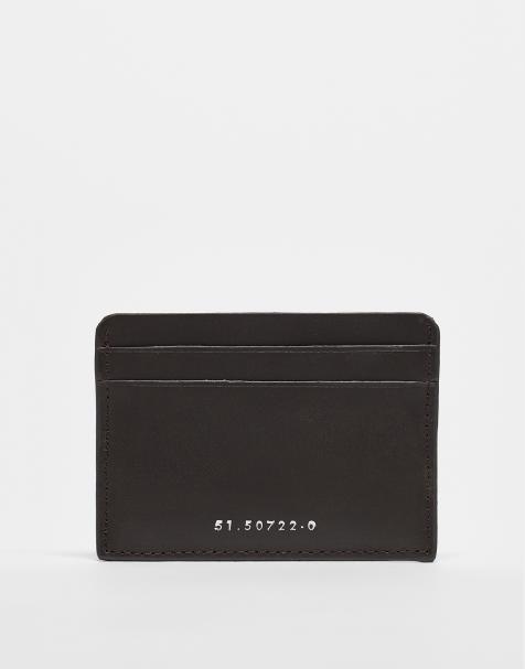River Island - Portacarte marrone scuro in pelle - view 1