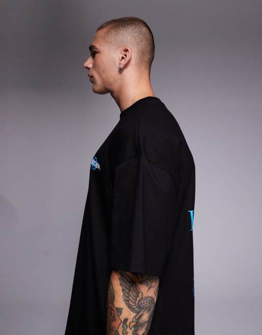 River Island Positano lemon back print oversized t-shirt in black, 2 of 5