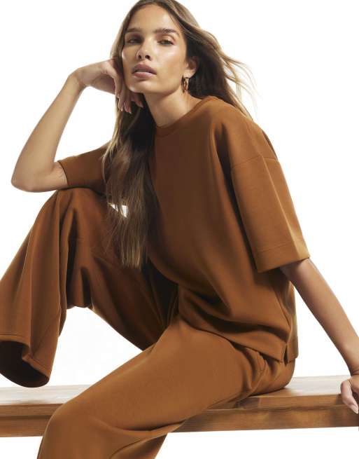 River Island Premium boxy t-shirt in brown, 2 of 4