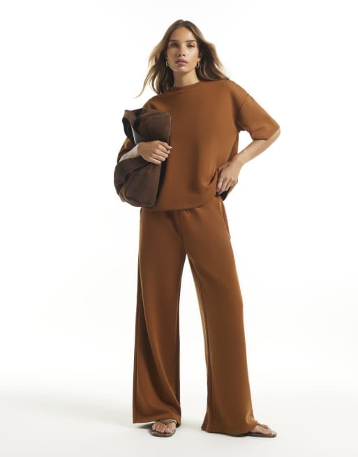 River Island Premium boxy t-shirt in brown, 3 of 4