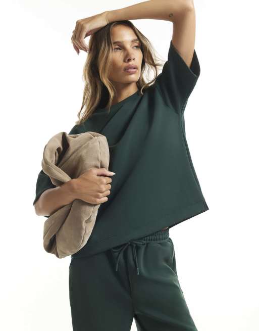 River Island Premium boxy t-shirt in green, 2 of 4