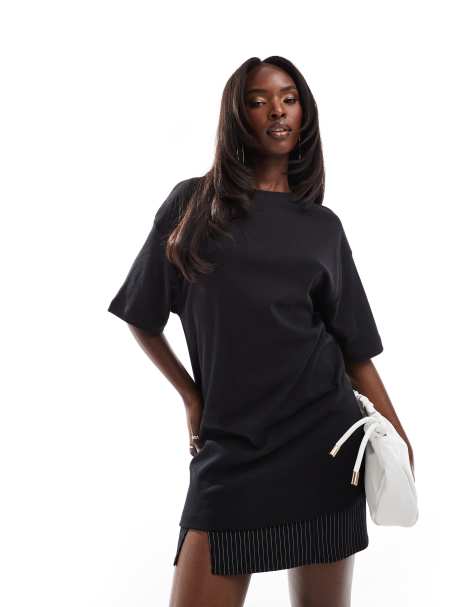 River Island - Premium - Boyfriend T-shirt in zwart - view 1