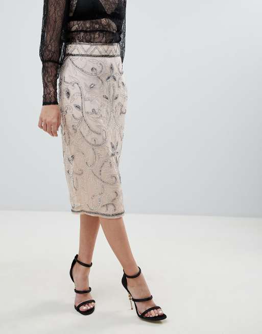 White pencil shop skirt river island