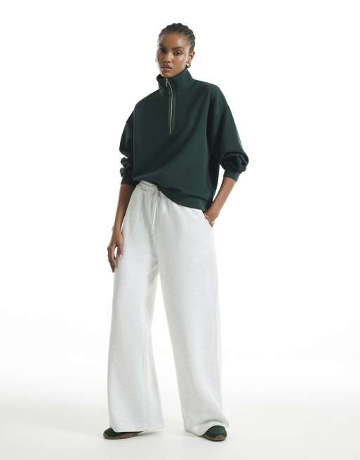 River Island Premium funnel neck sweatshirt in green, 2 of 4
