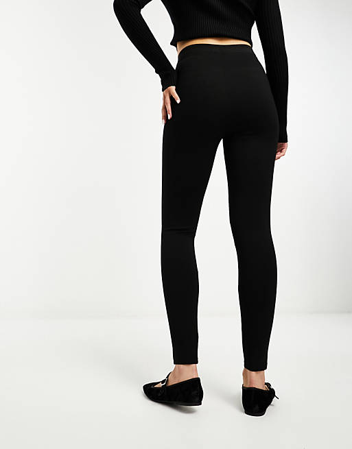 River Island premium high waist jersey legging in black