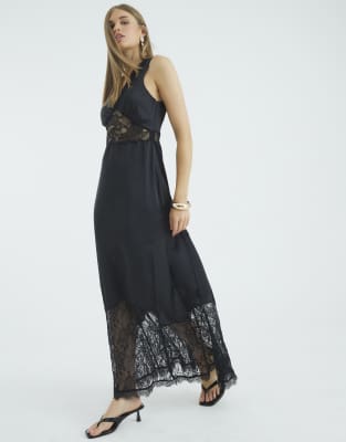 black maxi dress river island Women's Black River Island Dresses