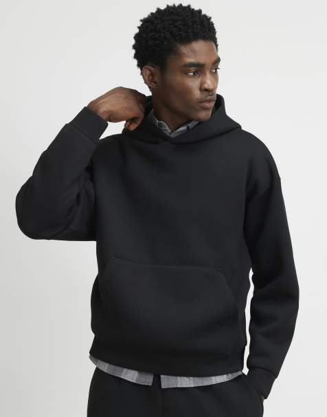 River Island Premium oversized fit cotton hoodie in black - view 1