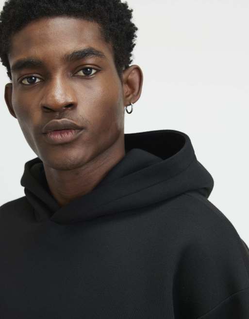River Island Premium oversized fit cotton hoodie in black, 2 of 4