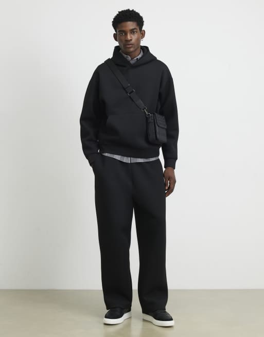 River Island Premium oversized fit cotton hoodie in black, 3 of 4