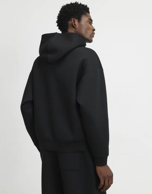 River Island Premium oversized fit cotton hoodie in black, 4 of 4