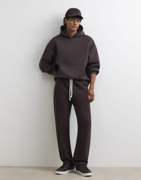 River Island Premium oversized fit cotton hoodie in brown - dark - view 1
