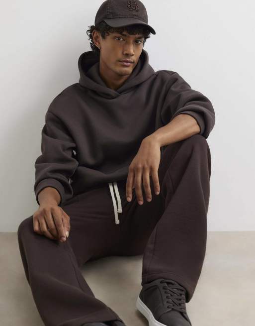 River Island Premium oversized fit cotton hoodie in brown - dark, 2 of 4