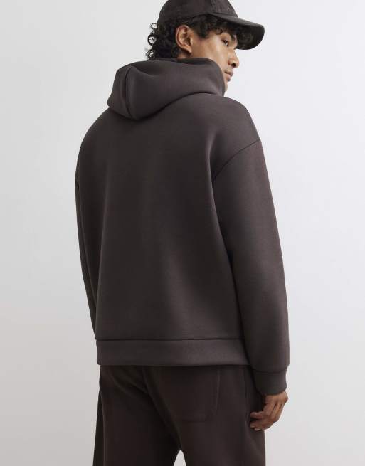 River Island Premium oversized fit cotton hoodie in brown - dark, 4 of 4