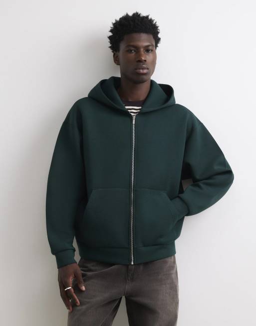 River Island Premium oversized fit cotton hoodie in green, 3 of 4