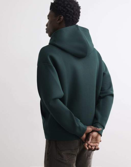 River Island Premium oversized fit cotton hoodie in green, 4 of 4